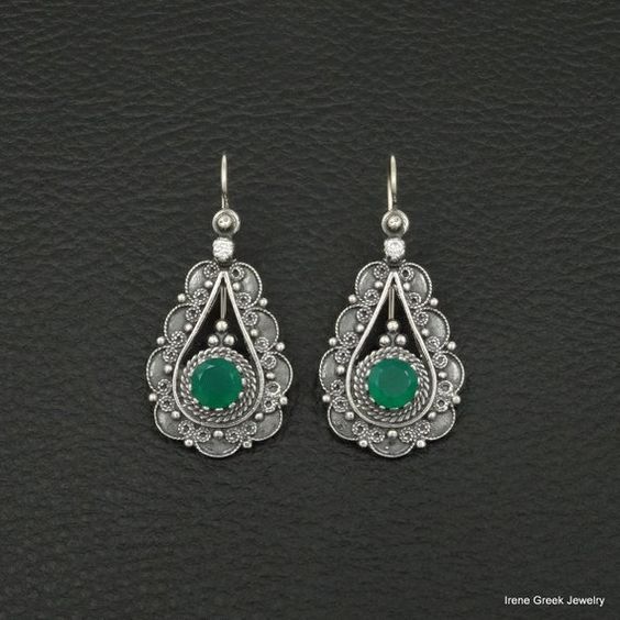 Handcrafted Moroccan Berber Earrings – Geometric Design