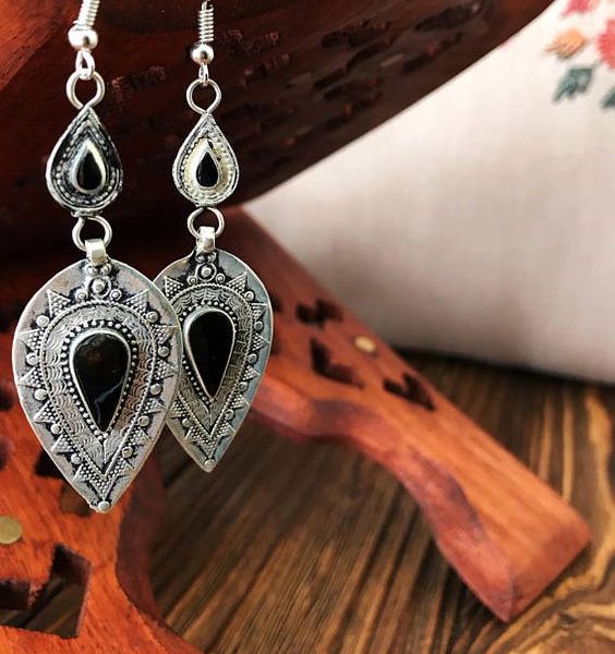 Elegant Moroccan Tuareg Berber Geometric Earrings