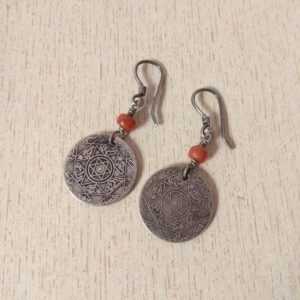 Moroccan Tuareg Berber Geometric Earrings - Handcrafted Intricate Designs