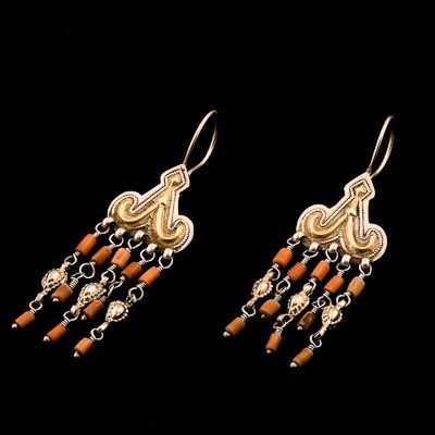 Moroccan Tuareg Berber Geometric Earrings - Handcrafted Ethnic Charm