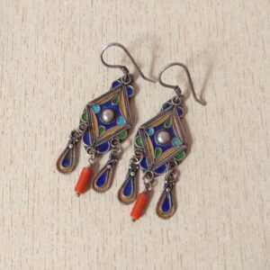 Moroccan Tuareg Berber Geometric Earrings - Handmade Ethnic Jewelry