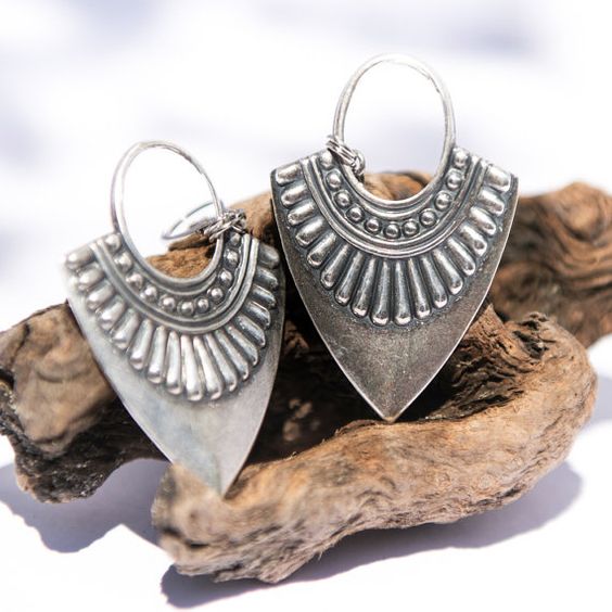 Moroccan Tuareg Berber Geometric Earrings | Handmade Ethnic Jewelry
