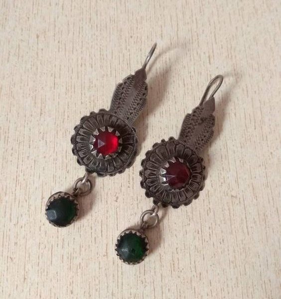 Moroccan Tuareg Berber Handmade Geometric Earrings