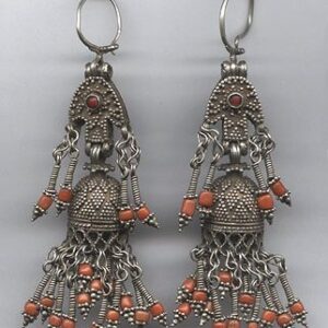 Moroccan Tuareg Berber Geometric Earrings - Handcrafted Statement Jewelry