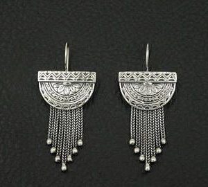Moroccan Tuareg Berber Geometric Earrings for Exotic Style