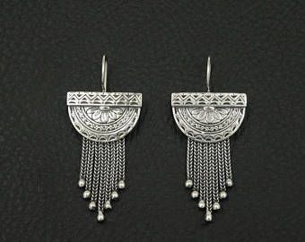 Moroccan Tuareg Berber Geometric Earrings for Exotic Style