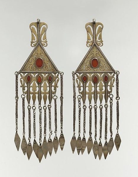 Tuareg Berber Geometric Earrings - Moroccan Inspired Craftsmanship