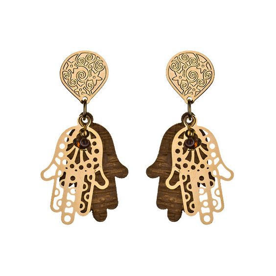 Berber Geometric Earrings - Handmade Moroccan Tuareg Jewelry