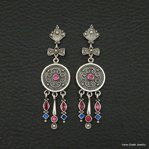 Moroccan Tuareg Berber Geometric Earrings | Handcrafted Ethnic Jewelry