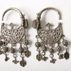 Moroccan Tuareg Berber Geometric Earrings - Handcrafted Ethnic Charm