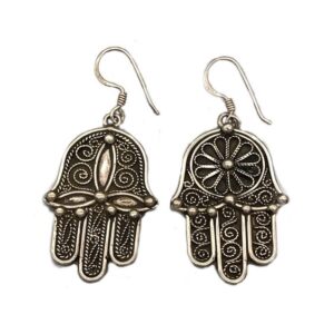 "Handcrafted Moroccan Tuareg Berber Geometric Earrings"