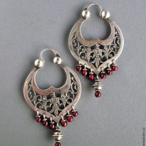 Moroccan Tuareg Berber Handcrafted Earrings - Ethnic Statement Piece with Artistic Flair