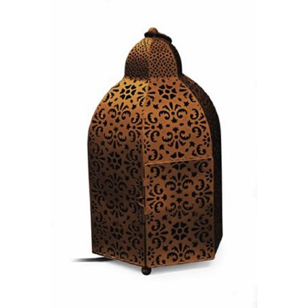 Moroccan Silver Metal Floor Lamp - Vintage Charm & Intricate Design