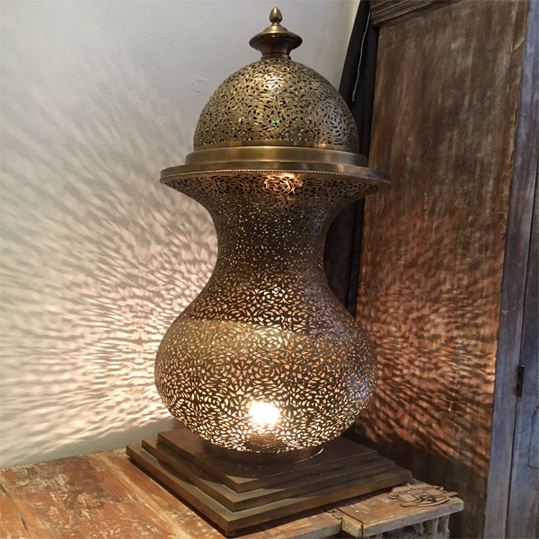 Enchanting Moroccan Silver Metal Floor Lamp