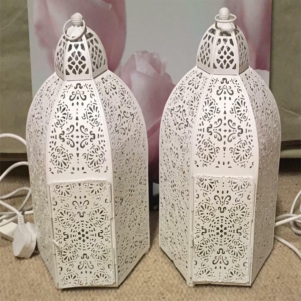 Handcrafted Moroccan Silver Metal Floor Lamp