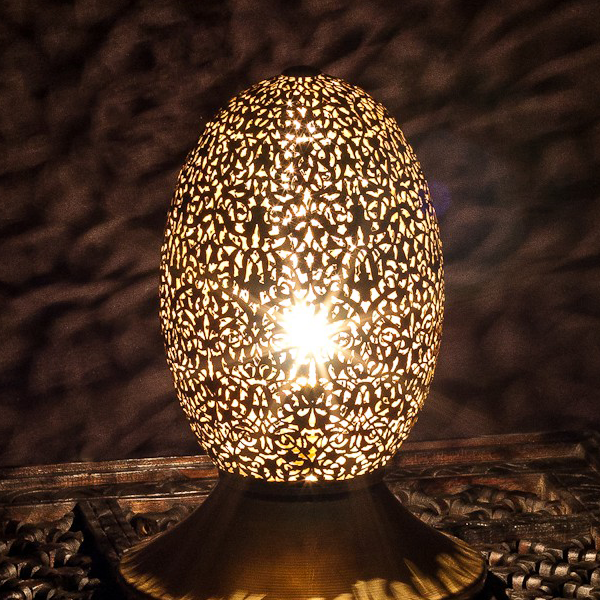 Moroccan Silver Metal Floor Lamp - Timeless Elegance & Vintage Charm