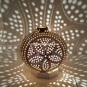 Moroccan Silver Metal Floor Lamp - Handcrafted Premium Lighting