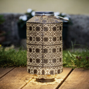 Moroccan Handcrafted Silver Metal Floor Lamp | Vintage Design