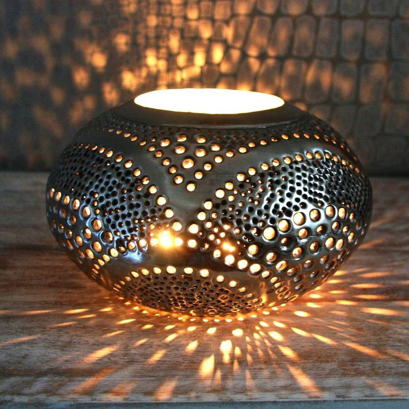 Capture the Essence of Vintage Elegance with Handcrafted Moroccan Silver Floor Lamp