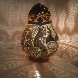 Moroccan Silver Metal Floor Lamp - Vintage Charm & Durability