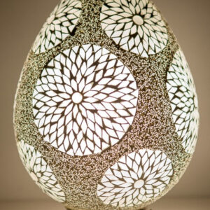 Moroccan Silver Metal Floor Lamp - Premium Handcrafted Design