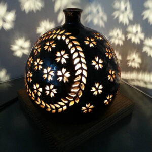 Moroccan Silver Metal Floor Lamp - Vintage Charm for Indoor & Outdoor Decor