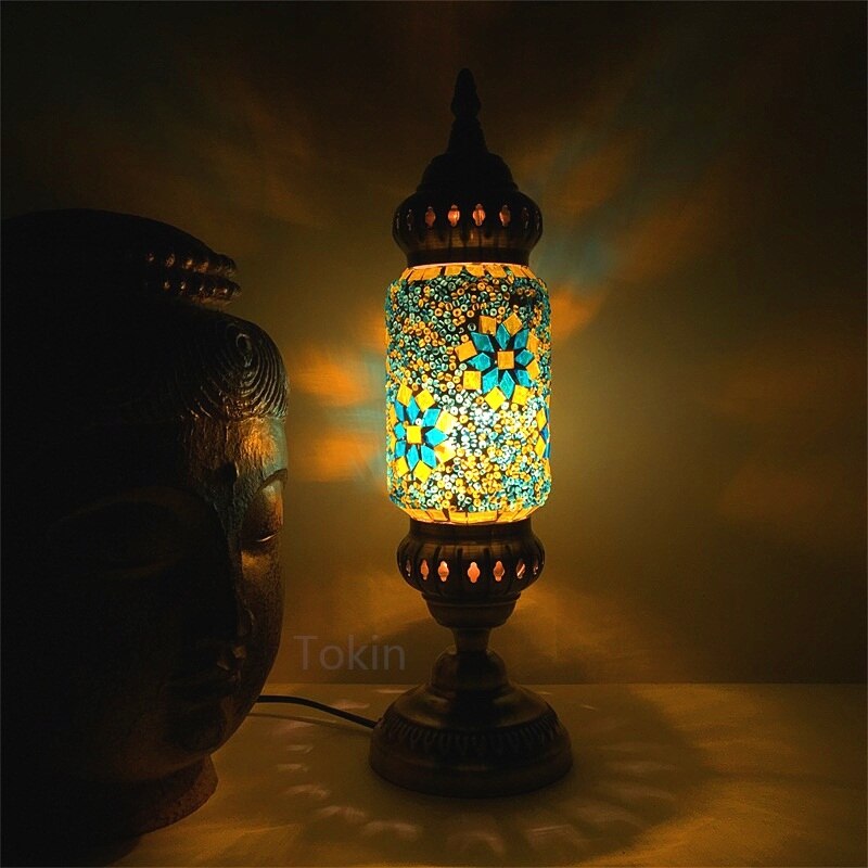 Moroccan Silver Metal Handcrafted Floor Lamp - Vintage Elegance