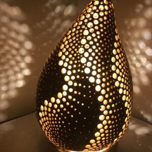 Moroccan Silver Metal Handmade Floor Lamp - Elegant Vintage Lighting