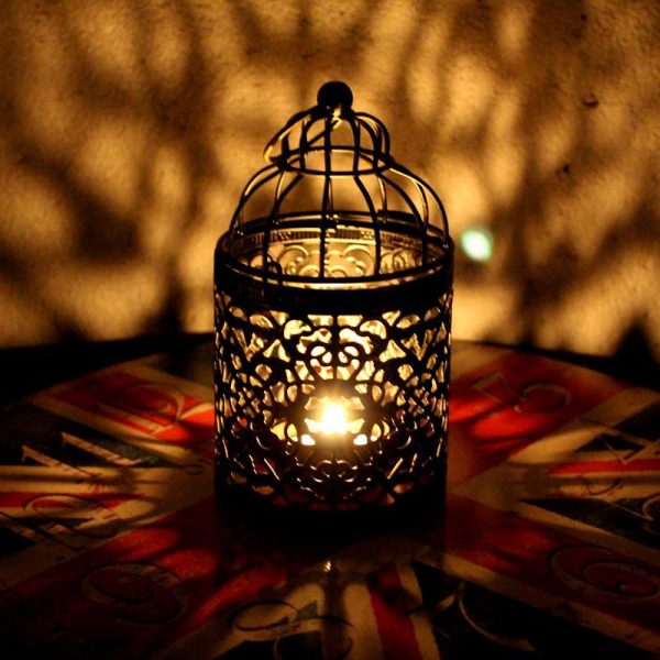 Moroccan Silver Metal Floor Lamp - Vintage Charm and Elegance