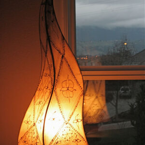 "Luxury Moroccan Silver Floor Lamp - Handcrafted Pendant Lighting"