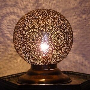 Moroccan Handcrafted Silver Metal Floor Lamps - Elegant Indoor & Outdoor Lighting