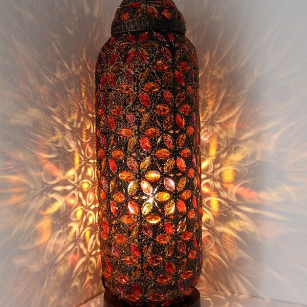 Moroccan Silver Metal Pendant Floor Lamp