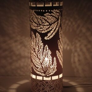 Moroccan Silver Metal Pendant Floor Lamps | Handmade Vintage Design