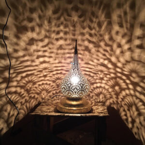 "Moroccan Silver Metal Handcrafted Pendant Floor Lamps 105"