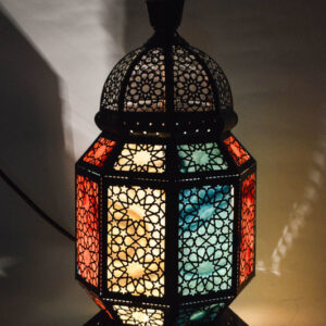 Moroccan Inspired Silver Metal Floor Lamp - Handmade, Versatile, Timeless Charm