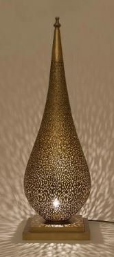 Moroccan Silver Metal Handmade Floor Lamp - Elegant Lighting Choice