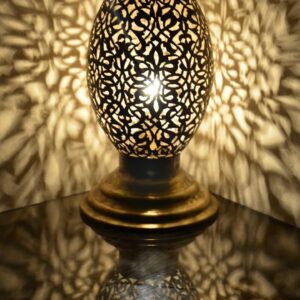 Moroccan Silver Metal Floor Lamp - Vintage Style Lighting