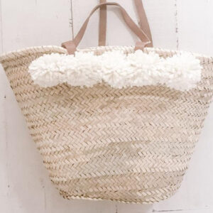 Eco-Friendly Handcrafted French Market Basket by Moroccan Artisans