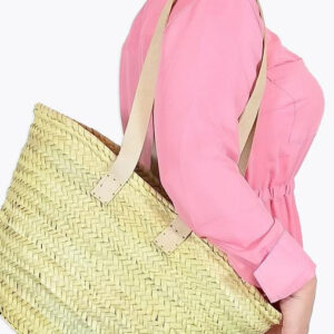 French Market Basket - Handwoven Moroccan Eco-Friendly Sustainable Bag