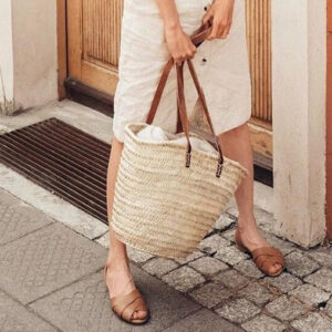 Eco-Friendly Handwoven French Market Basket - Ethically Crafted & Versatile