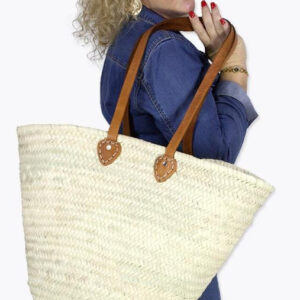 Eco-Chic French Market Basket | Handwoven Moroccan Artisans