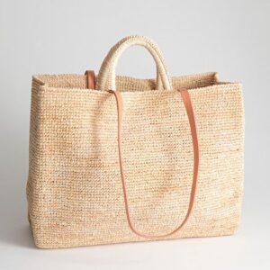 Handwoven Moroccan Berber French Market Basket - Ethical & Stylish
