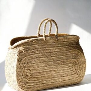 French Market Basket Handcrafted by Moroccan Artisans
