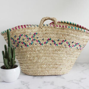 Handwoven French Market Basket - Eco-Friendly & Chic