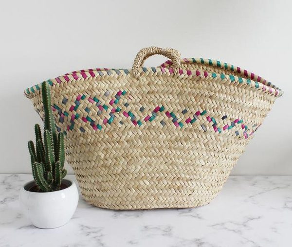 Handwoven French Market Basket - Eco-Friendly & Chic