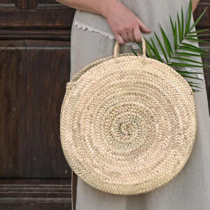 Handwoven French Market Basket 042 - Eco-friendly Straw Tote
