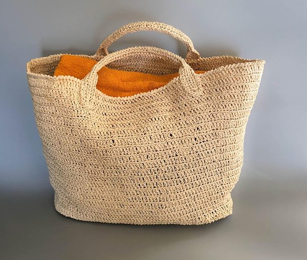 French Market Basket - Handcrafted Moroccan Eco-Friendly Tote
