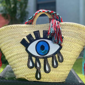 Eco-Friendly French Market Basket | Handwoven Moroccan Design