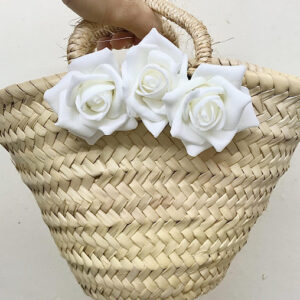 French Market Basket | Handwoven Eco-Friendly Moroccan Berber Art | Sustainable Chic Accessories