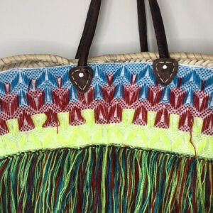 Moroccan Handwoven Ethical Straw Handbag - Handbag Baskets 011